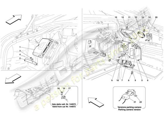 a part diagram from the Ferrari 612 Scaglietti (USA) parts catalogue