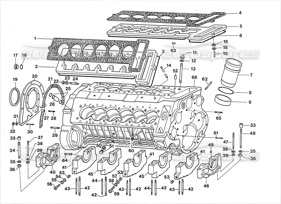 Lamborghini LM002 (1988) crankcase Parts Diagram