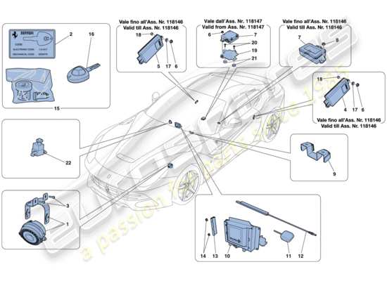 a part diagram from the Ferrari F12 Berlinetta (RHD) parts catalogue