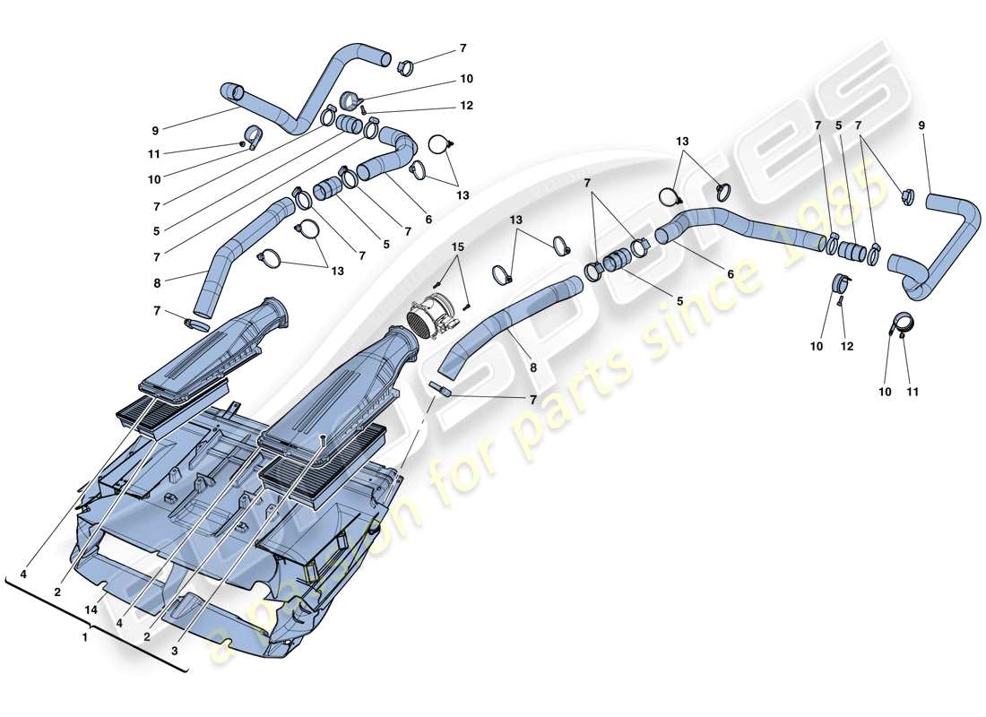 Ferrari F12 Berlinetta (USA) AIR INTAKE Parts Diagram