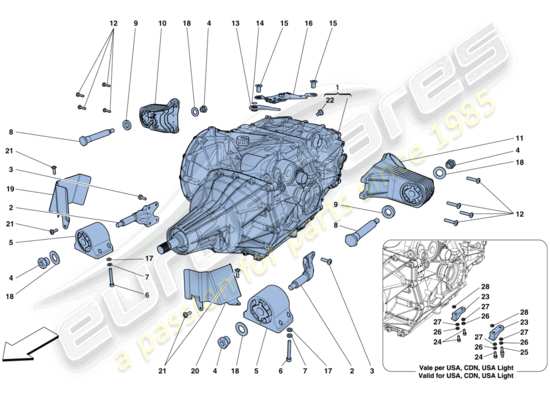 a part diagram from the Ferrari F12 TDF (RHD) parts catalogue