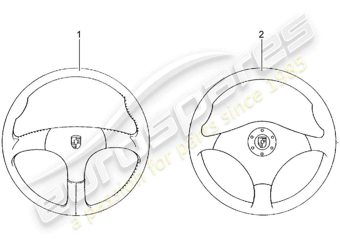 Porsche Classic accessories (1978) SPORTS STEERING WHEEL - WITHOUT: - AIRBAG Part Diagram