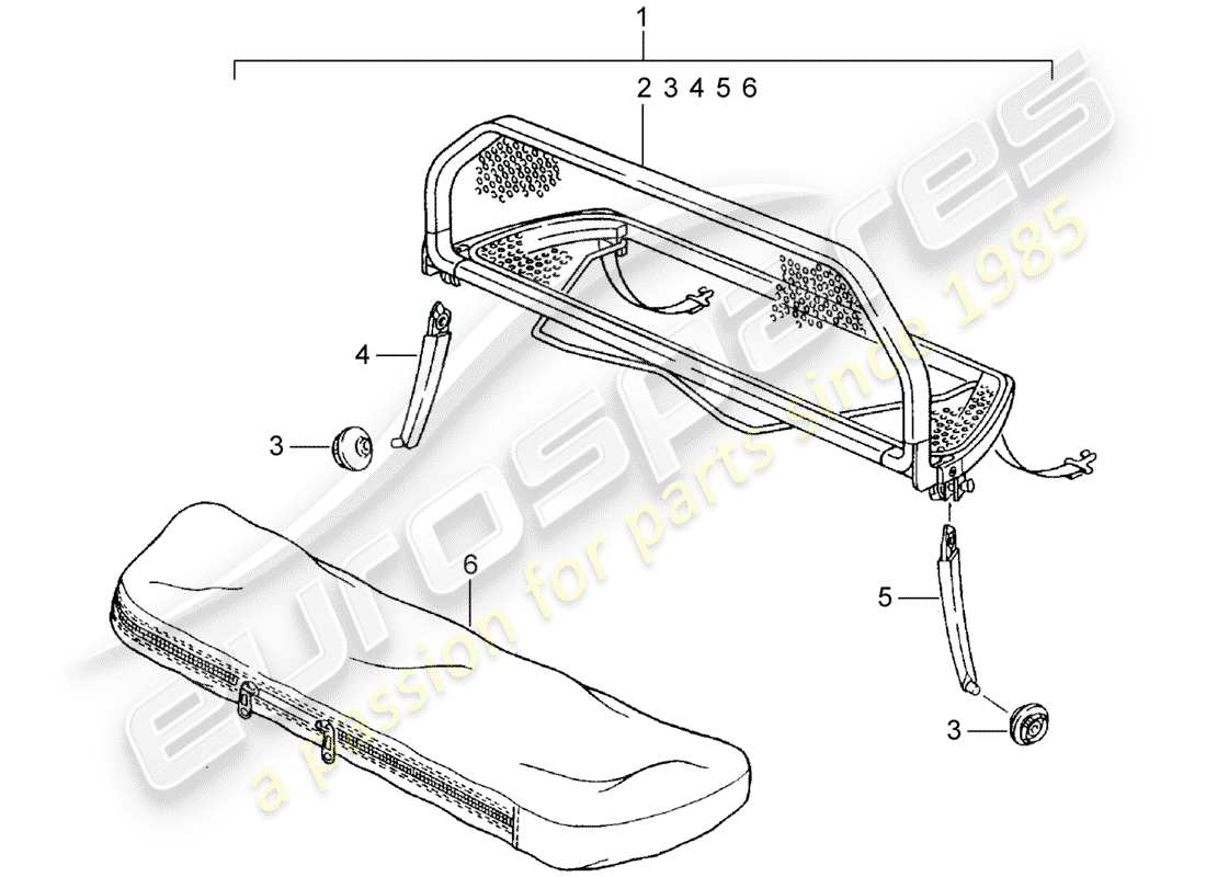 Porsche Classic accessories (1982) WINDSCREEN Part Diagram