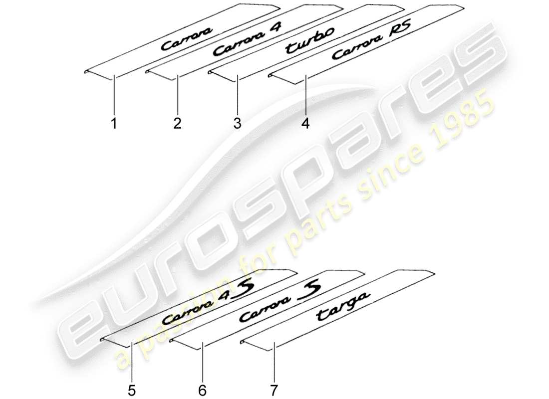 Porsche Classic accessories (1982) scuff plate - sill panel Part Diagram