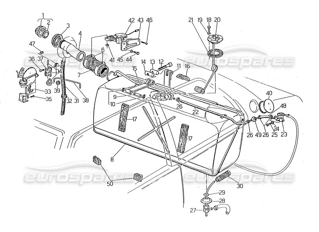 Maserati 2.24v FUEL TANK Parts Diagram