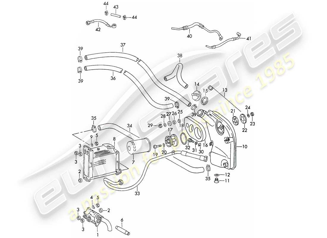 Porsche 911 (1972) ENGINE LUBRICATION - D - MJ 1973>> Part Diagram