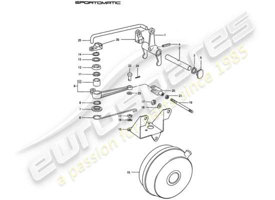 a part diagram from the Porsche 911 (1975) parts catalogue