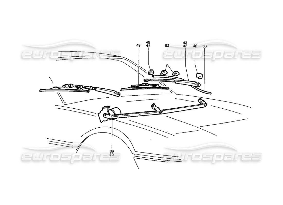 Ferrari 412 (Coachwork) Wiper Mec (Variations) Parts Diagram