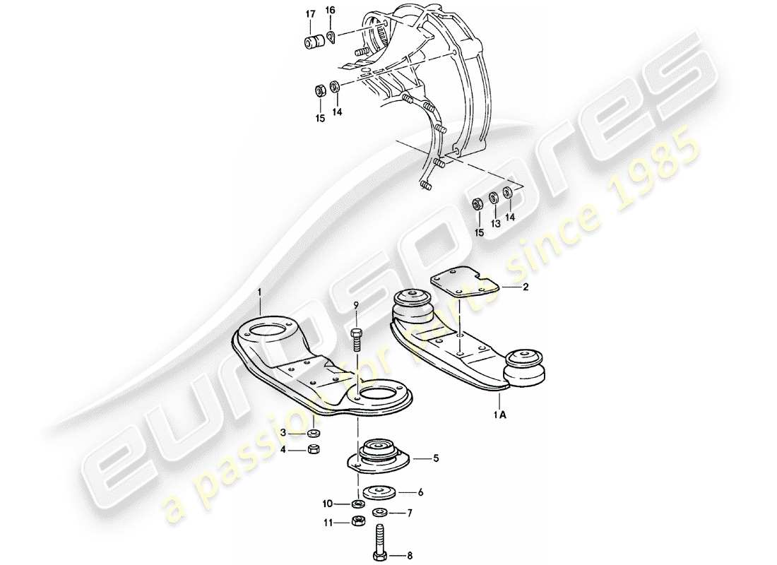 Porsche 911 (1978) TRANSMISSION SUSPENSION Part Diagram