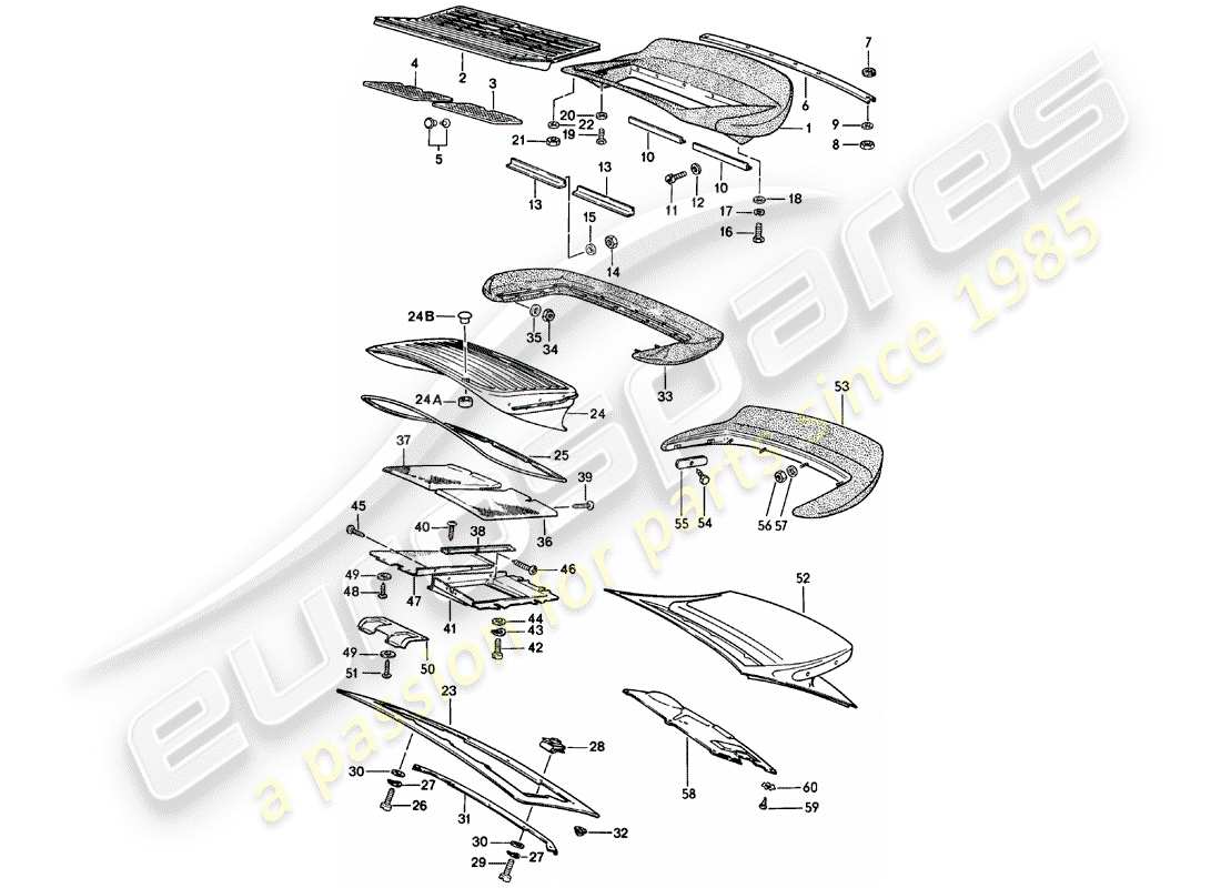 Porsche 911 (1978) REAR SPOILER Part Diagram