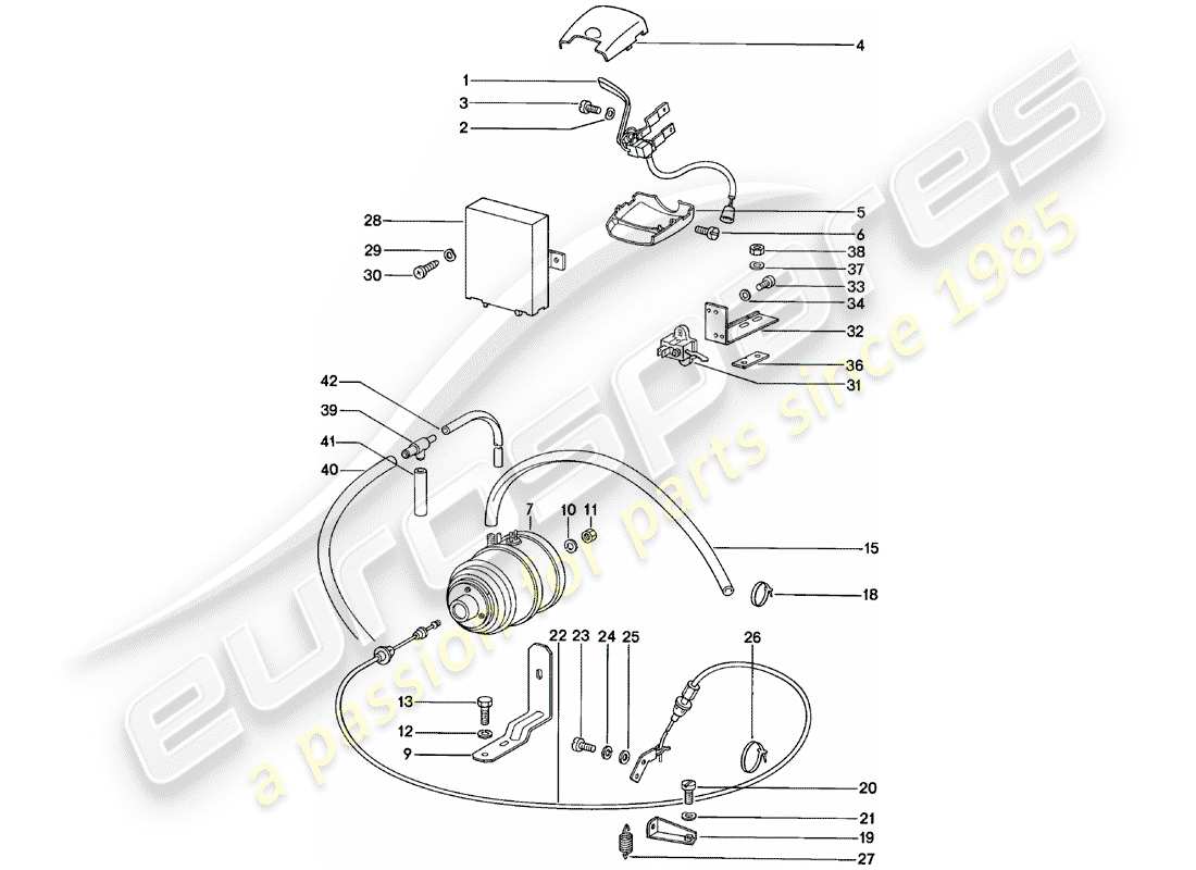 Porsche 911 (1978) CRUISE CONTROL SYSTEM Part Diagram