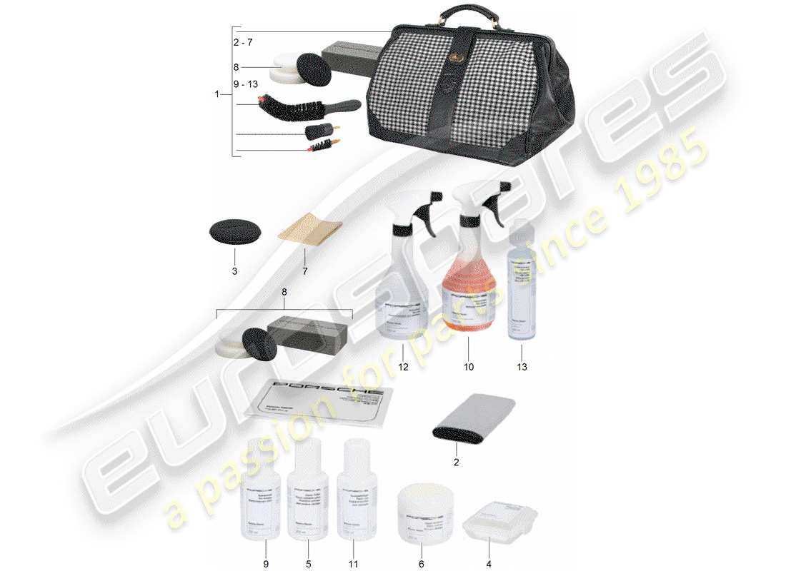 Porsche 911 (1980) CLEANING AGENT - PORSCHE CLASSIC Part Diagram