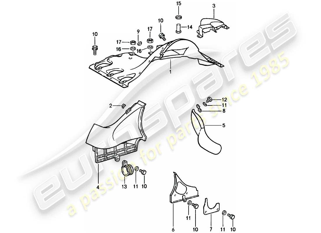 Porsche 911 (1980) AIR DUCT Part Diagram