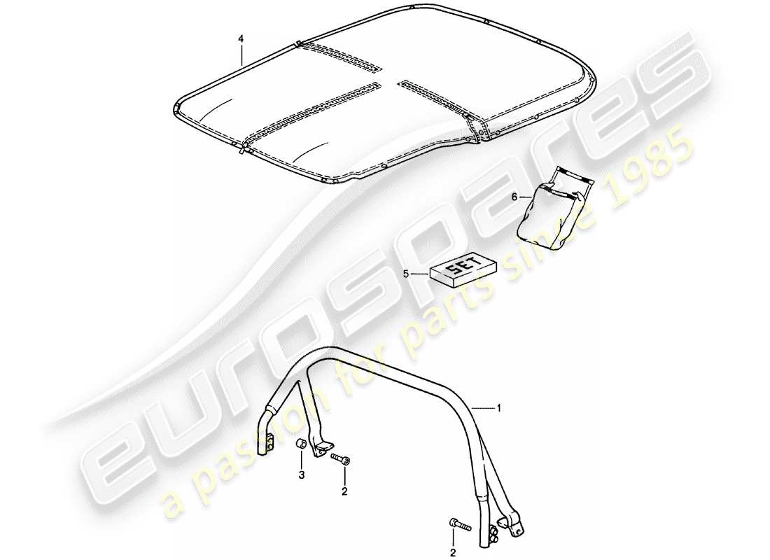 Porsche 911 (1980) COVER CLIP - TONNEAU COVER Part Diagram