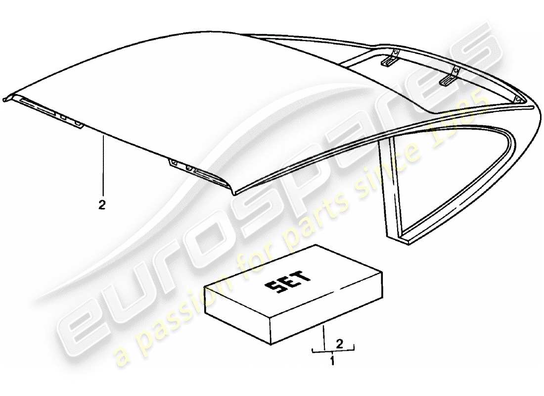 Porsche 911 (1980) HARDTOP Part Diagram