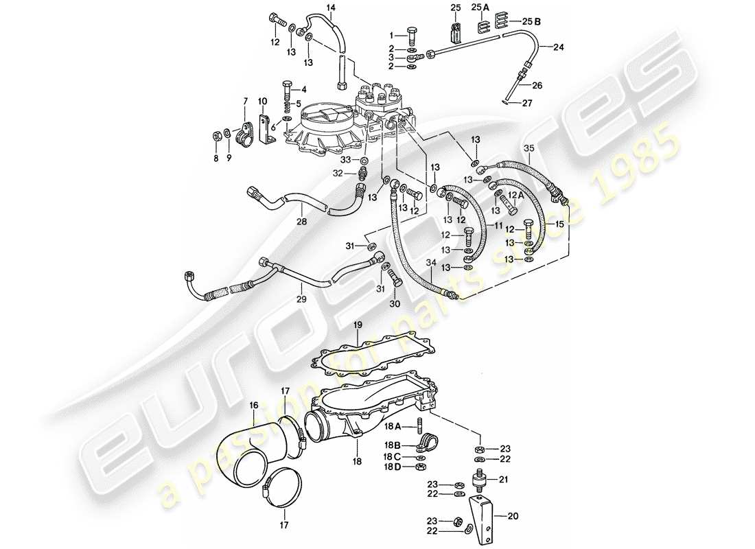 Porsche 911 (1984) FOR - K-JETRONIC III Part Diagram