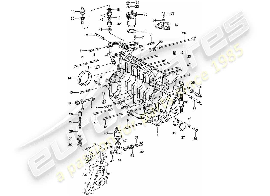 Porsche 911 (1986) crankcase Part Diagram