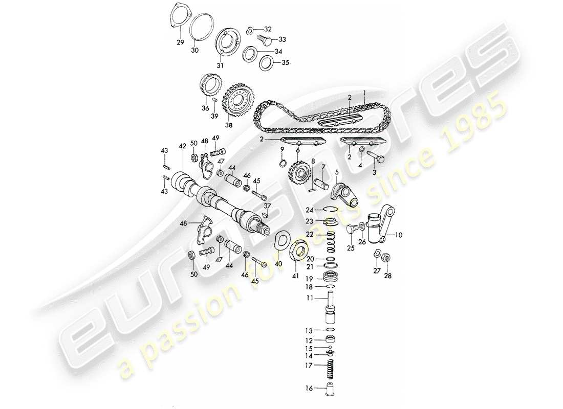 Porsche 911/912 (1965) VALVE CONTROL Part Diagram