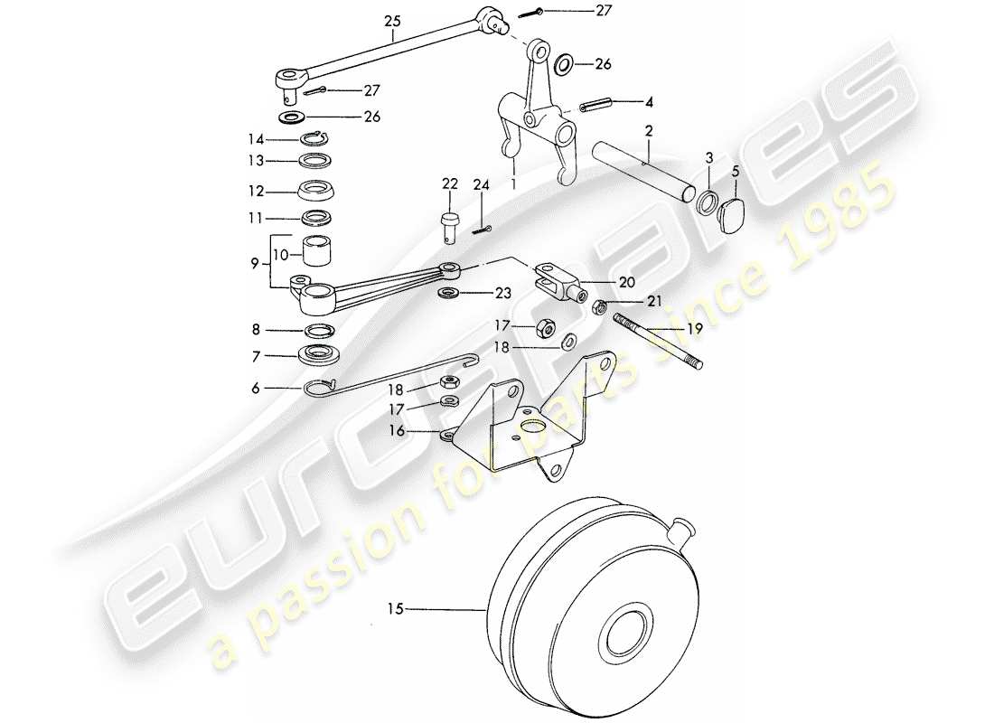 Porsche 911/912 (1965) CLUTCH RELEASE - SPORTOMATIC - D >> - MJ 1968 Part Diagram