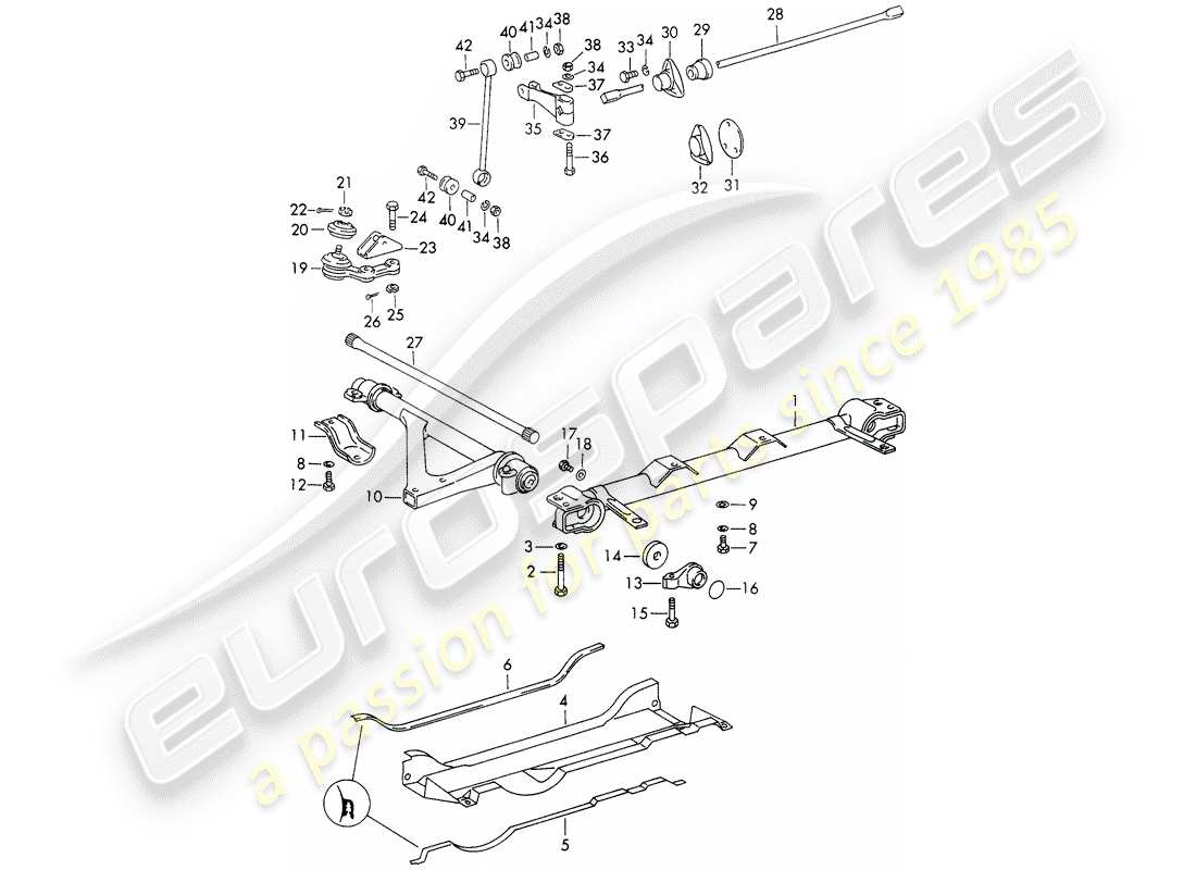 Porsche 911/912 (1965) FRONT AXLE - STABILIZER - - D - MJ 1968>> - MJ 1968 Part Diagram