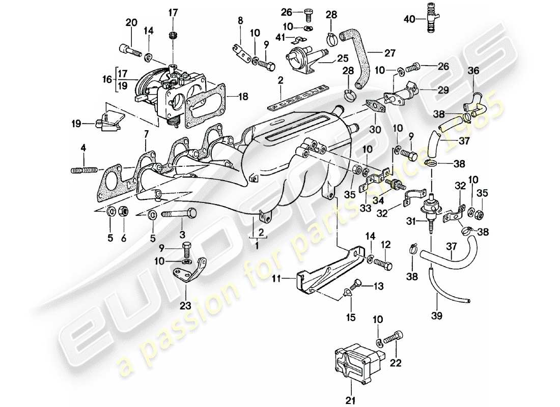 Porsche 924 (1985) K-JETRONIC - 3 Part Diagram