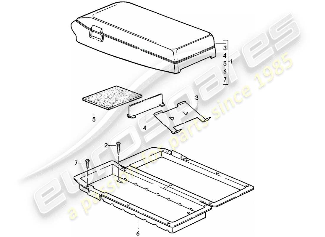 Porsche 924 (1985) CASSETTE HOLDER Part Diagram