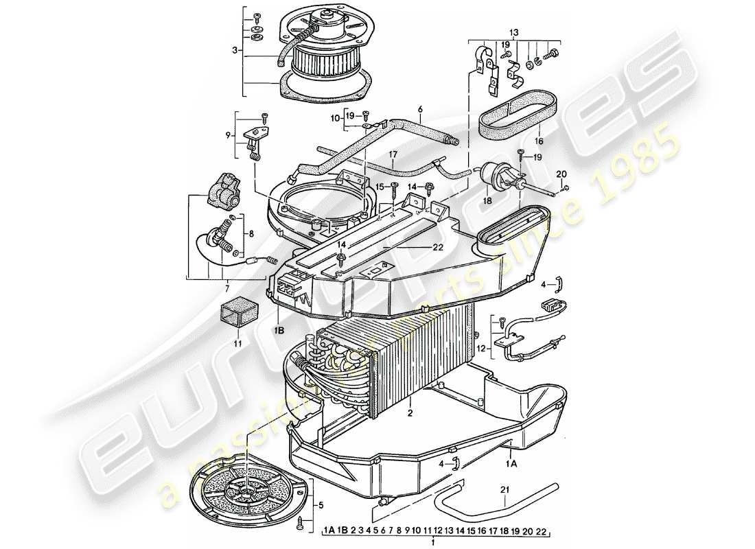 Porsche 924 (1985) AIR CONDITIONER - F 92-CN402 198>> - F 93-CN100 306>> Part Diagram