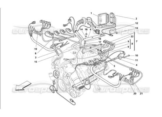 a part diagram from the Maserati 4200 Spyder (2005) parts catalogue