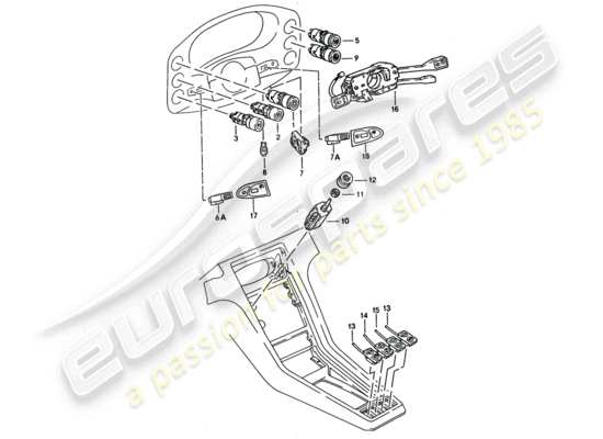 a part diagram from the Porsche 928 (1993) parts catalogue