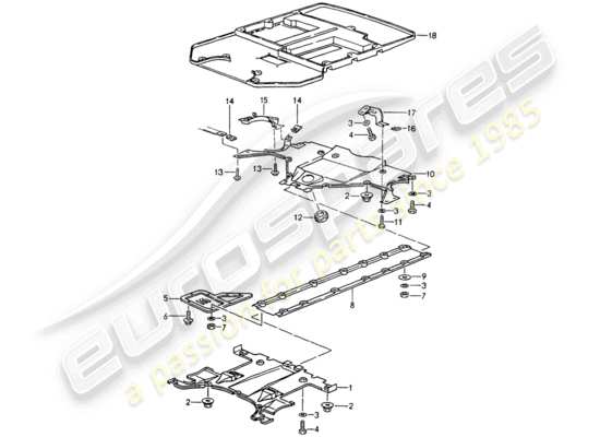 a part diagram from the Porsche 964 (1990) parts catalogue