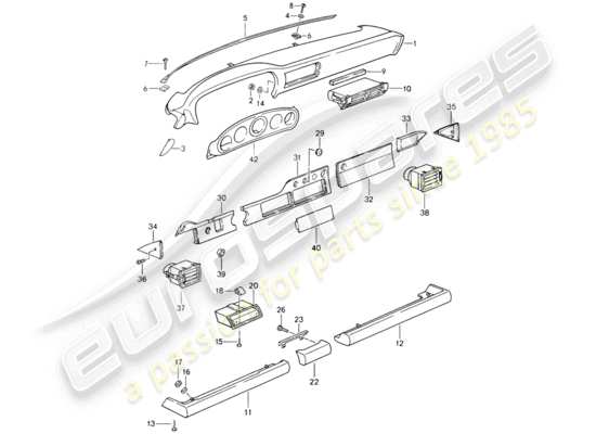 a part diagram from the Porsche 964 (1992) parts catalogue