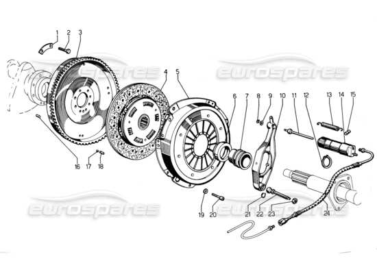 a part diagram from the Lamborghini Urraco P300 parts catalogue