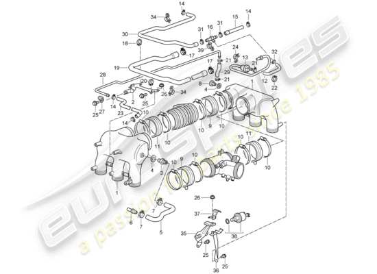 a part diagram from the Porsche 996 GT3 (2001) parts catalogue