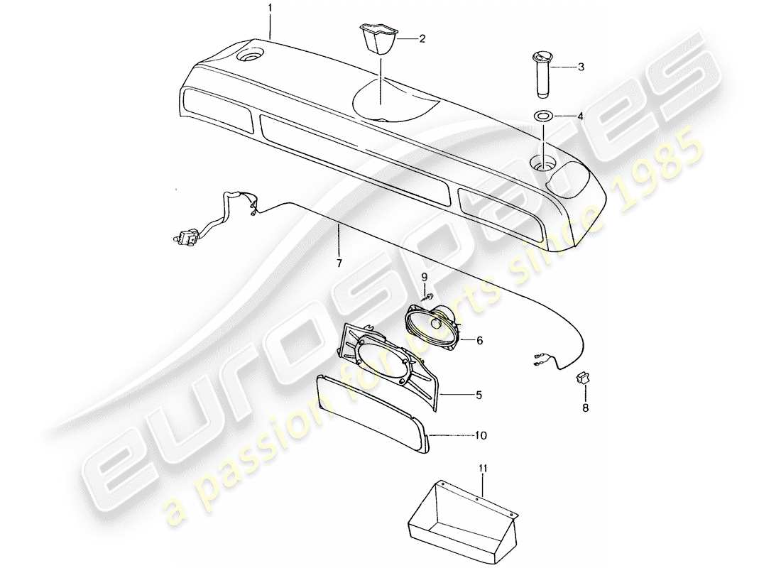 Porsche Boxster 986 (1999) STOWAGE BOX - F 98-WS605 603>> - D - MJ 1998>> Part Diagram