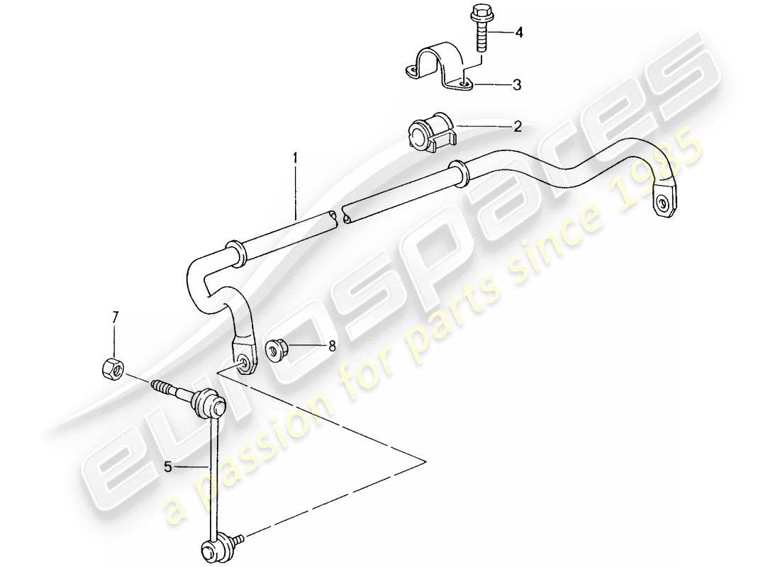 Porsche Boxster 986 (2000) stabilizer Part Diagram