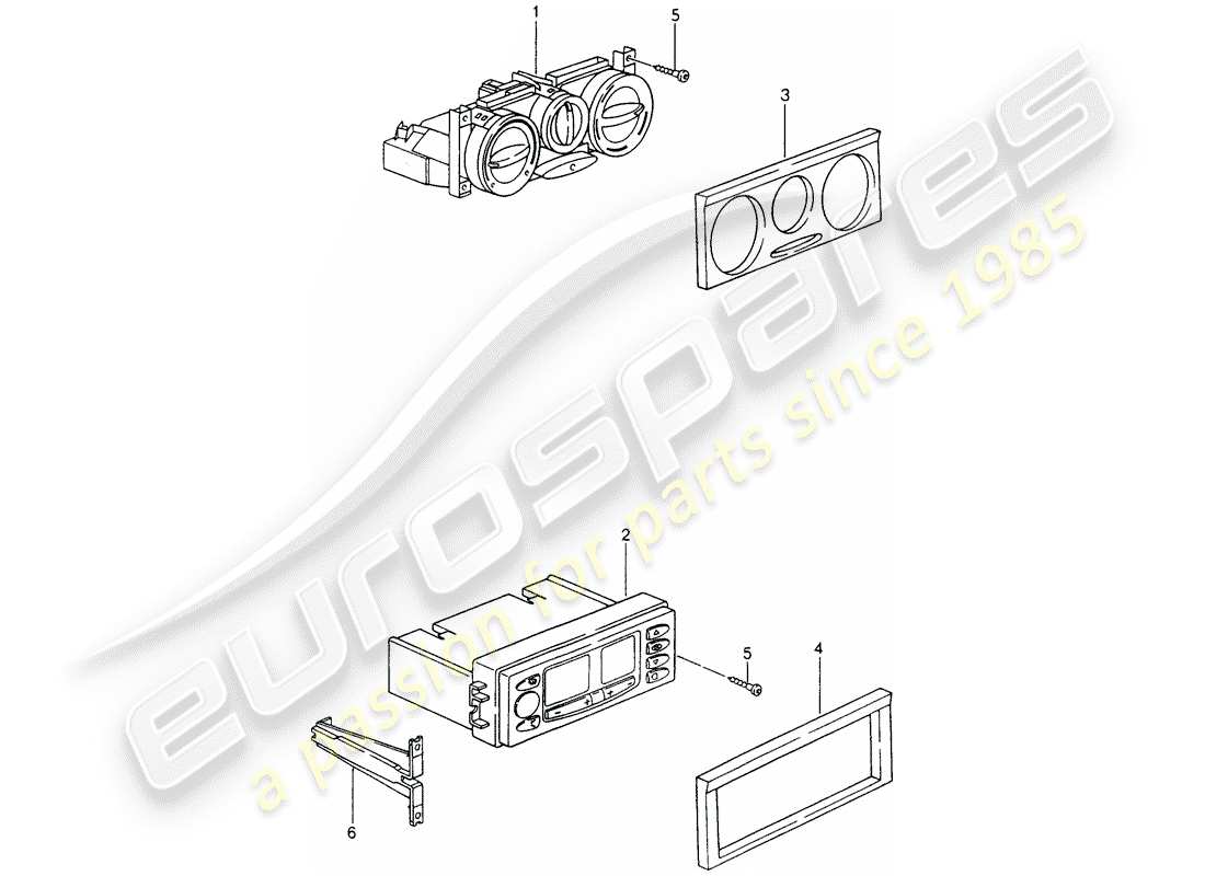 Porsche Boxster 986 (2000) CONTROL SWITCH Part Diagram
