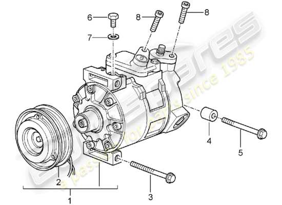 a part diagram from the Porsche Boxster 986 (2000) parts catalogue