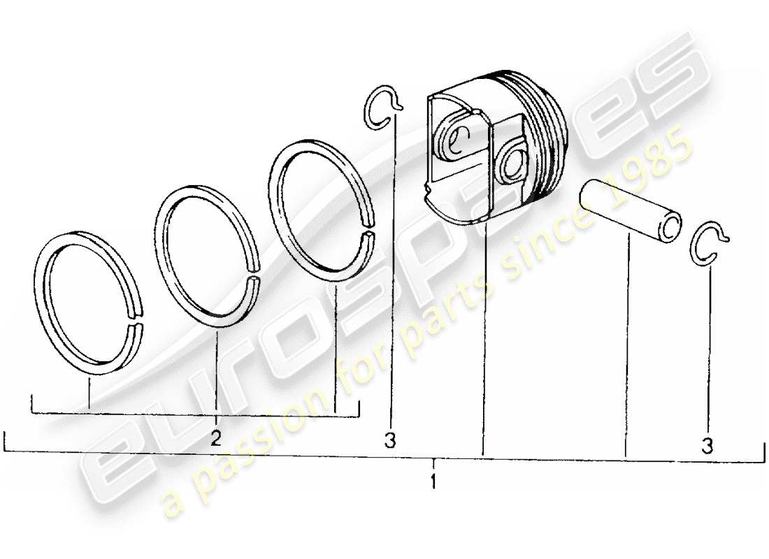 Porsche Boxster 986 (2003) PISTON Part Diagram