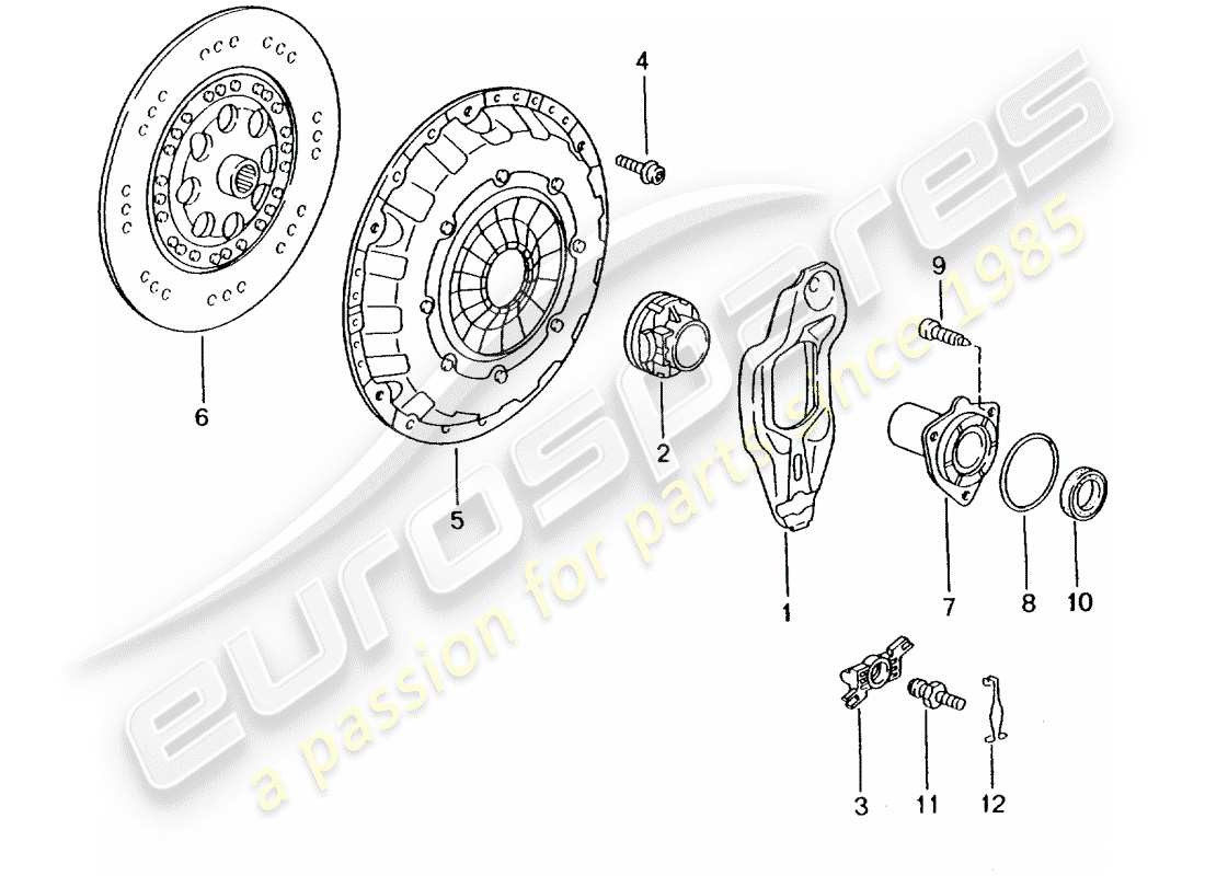 Porsche Boxster 986 (2003) clutch Part Diagram