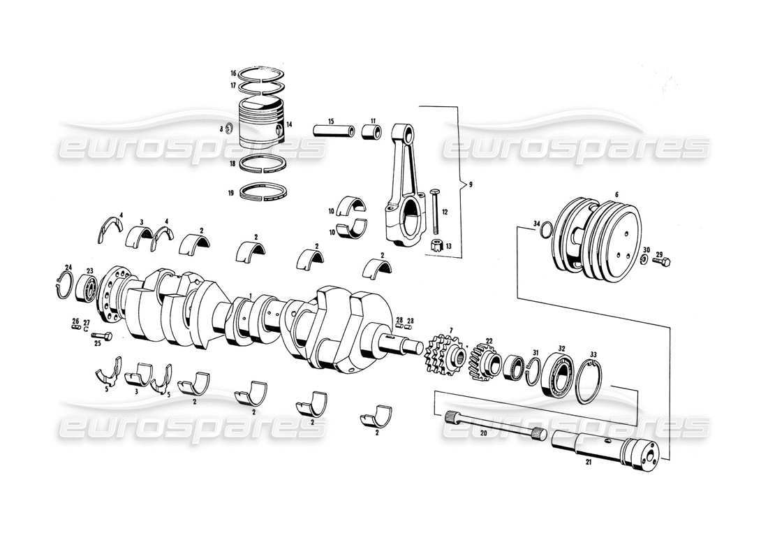 Maserati Indy 4.2 moving parts Parts Diagram