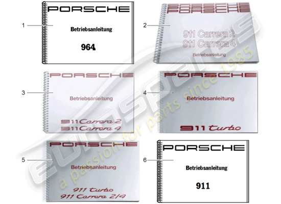 a part diagram from the Porsche After Sales lit. (1995) parts catalogue