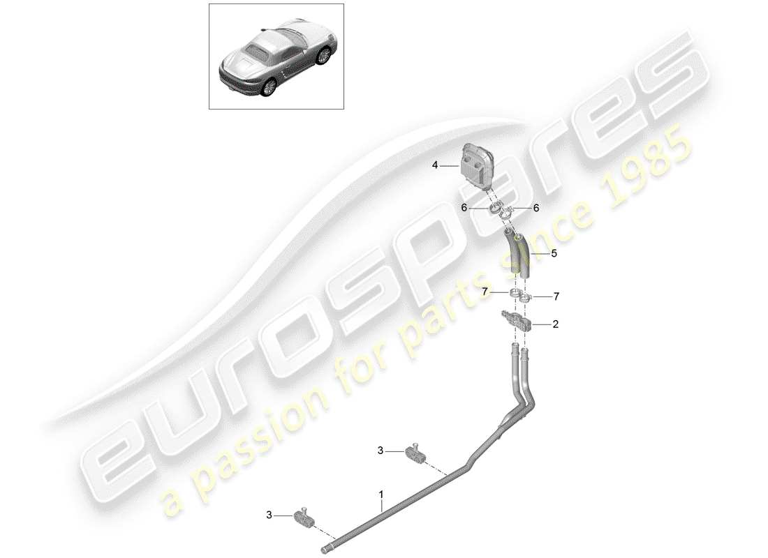 Porsche 718 Boxster (2020) HEATER Part Diagram