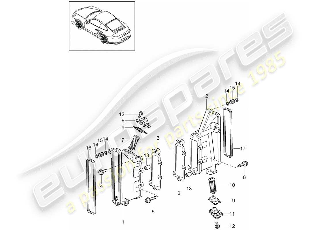 Porsche 911 T/GT2RS (2013) CHAIN CASE Part Diagram