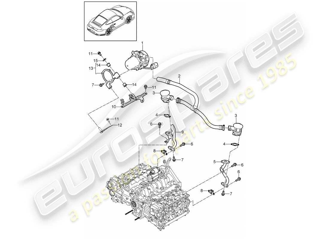 Porsche 911 T/GT2RS (2013) EXHAUST EMISSION CONTROL SYS- Part Diagram