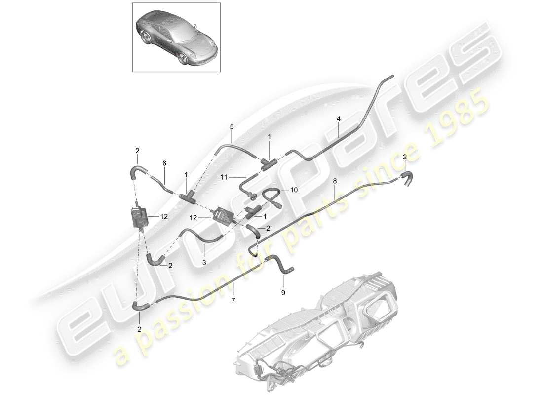 Porsche 991 (2014) AIR CLEANER Part Diagram