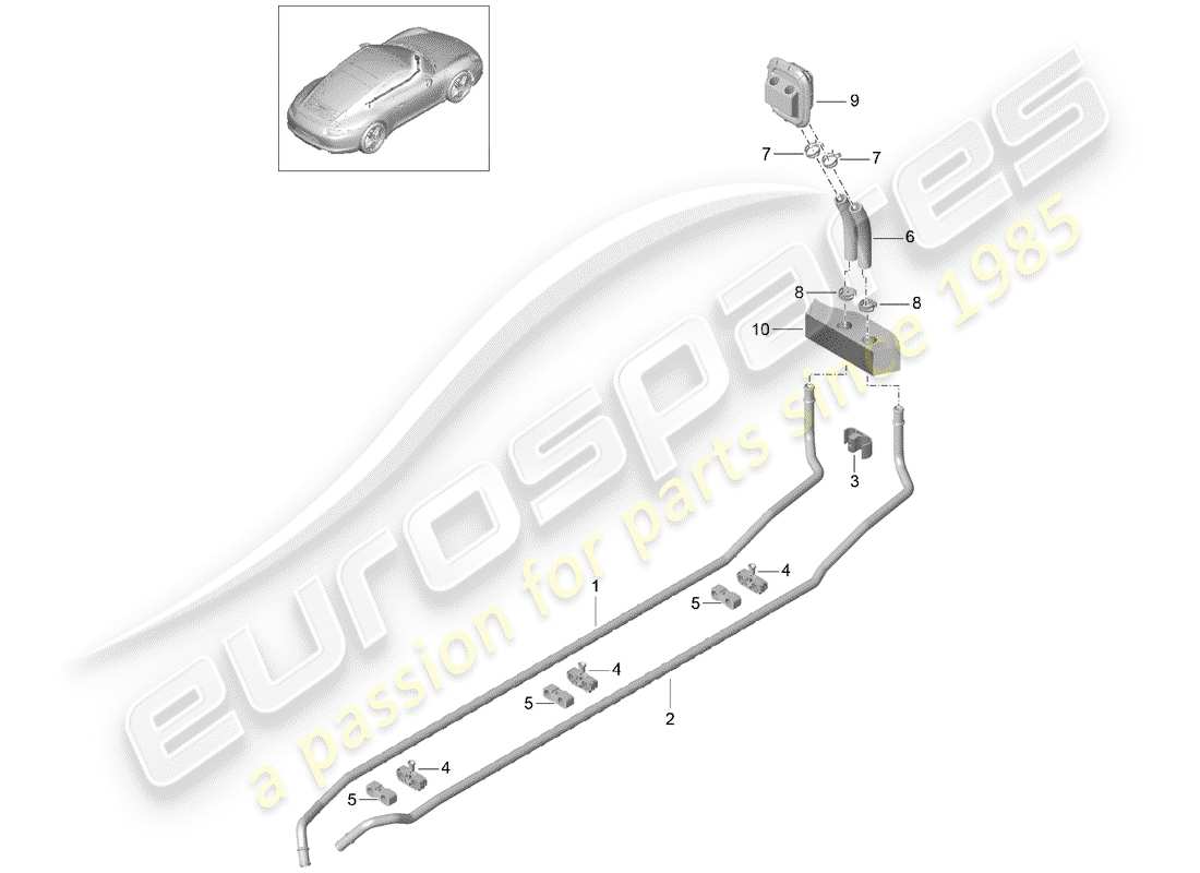 Porsche 991 (2014) HEATER Part Diagram