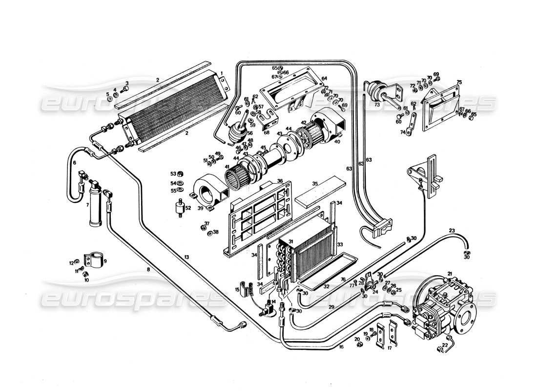 Maserati Bora Heating and Conditioning Parts Diagram