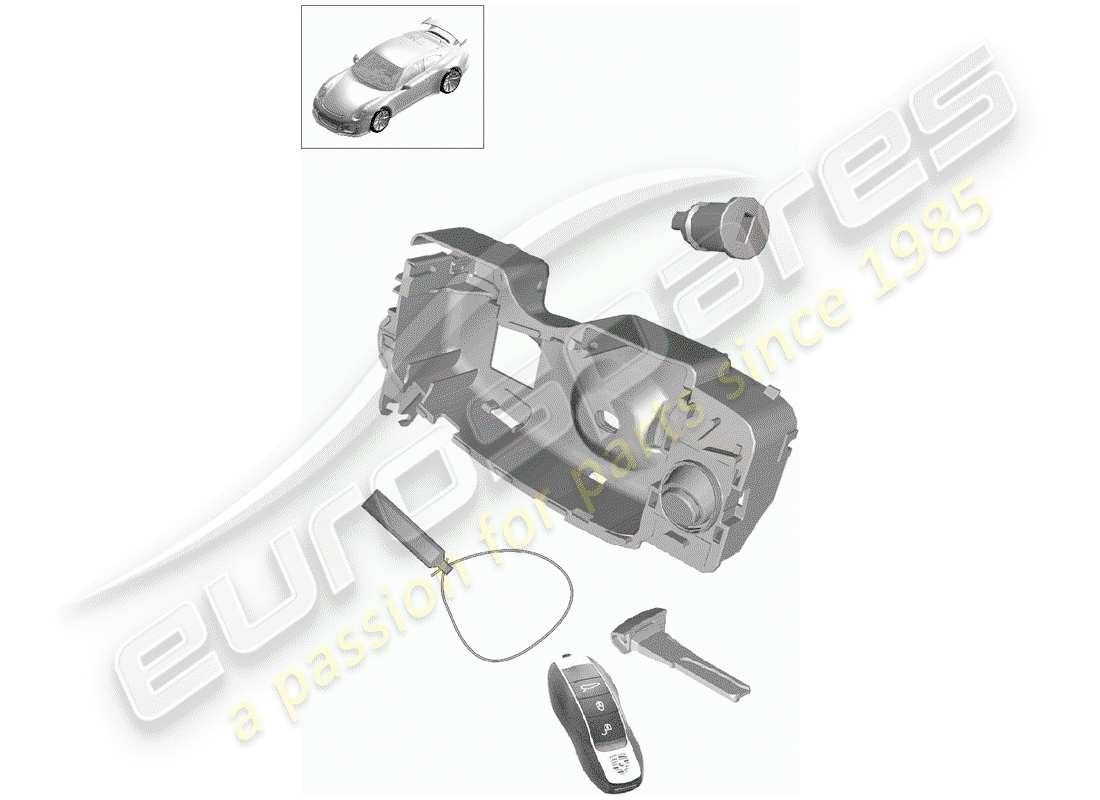 Porsche 991R/GT3/RS (2014) repair kit Parts Diagram