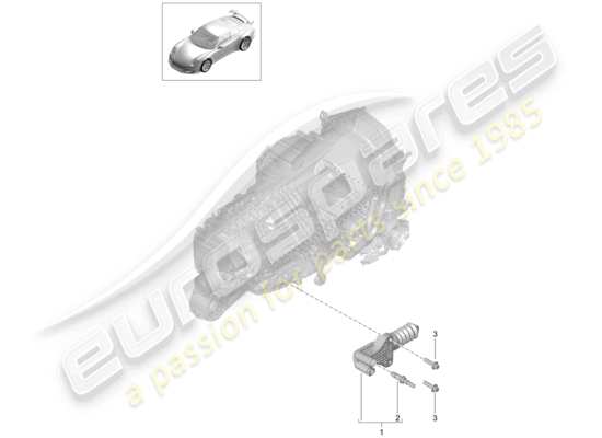 a part diagram from the Porsche 991R/GT3/RS parts catalogue