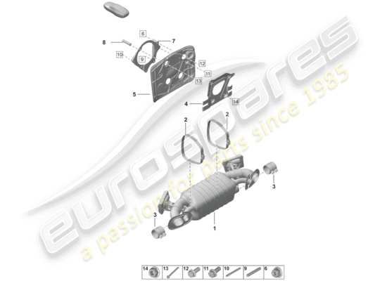 a part diagram from the Porsche 992 (2019) parts catalogue
